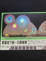 星座付き　都営地下鉄１日乗車券　２セット　平成４年_画像3