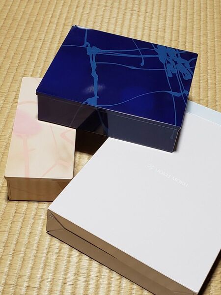 YOKU MOKU ヨックモック 空き缶2点セット 化粧箱付き