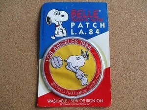 80s スヌーピー LA オリンピック バレーボール ビンテージ 刺繍 ワッペン アメリカ USA パッチ/ロサンゼルスSNOOPY PEANUTSピーナッツ