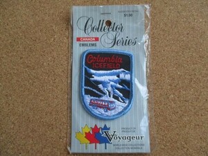 90s Columbia ICEFIELD カナダ コロンビア氷原 バス Voyager カナダ 観光地 ビンテージ 刺繍 ワッペン/湖 自然 山脈 旅行 観光 土産