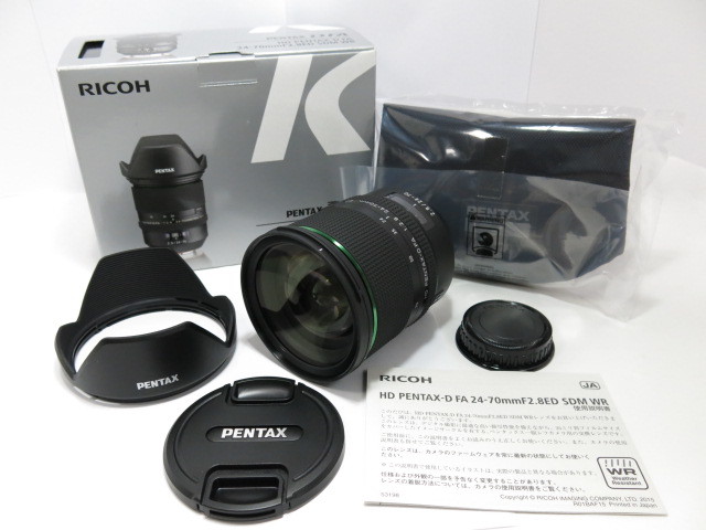 極上品】RICOH HD PENTAX-D FA 24-70mm F2.8 ED SDM WR 防滴純正フード