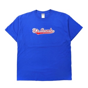 JERZEES Tシャツ 2XL ブルー コットン ビッグサイズ RIO GRANDE プリント