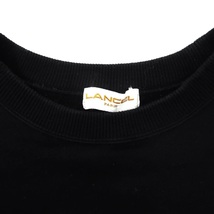 LANCEL クルーネックスウェット L ブラック コットン ロゴ刺繍 ビッグサイズ 90年代 日本製_画像4
