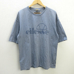 z■sense of place/センスオブプレイス ellesse プリントTシャツ【L】水色 /men's/47【中古】