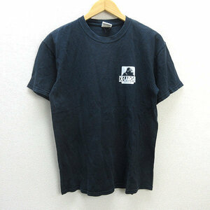 y■エクストララージ/X-LARGE バックプリントTシャツ■黒【メンズM】MENS/11【中古】