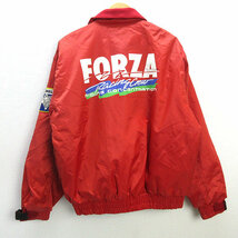 k■フォルツァ/FORZA CYBERDYNE レーシングジャケット/バイカー【LL】赤/MENS■205【中古】_画像3