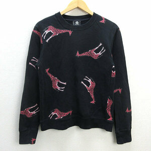 s# Paul Smith /Paul Smith giraffe print sweat sweatshirt [M] black /MENS/14[ used ]