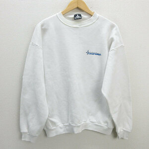 z■90s■ローカルモーション/LOCAL MOTIONスウェットトレーナー 裏起毛【L】白/men's/180【中古】