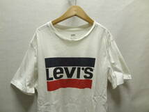 全国送料無料 リーバイス Levi's メンズ 白色 BIG ロゴ プリント 半袖Tシャツ Mサイズ_画像4