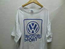 全国送料無料 アメリカ USA 古着 フォルクスワーゲン VW MOTOR SPORT メンズ 半袖ロゴプリント Tシャツ L _画像6
