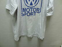 全国送料無料 アメリカ USA 古着 フォルクスワーゲン VW MOTOR SPORT メンズ 半袖ロゴプリント Tシャツ L _画像7