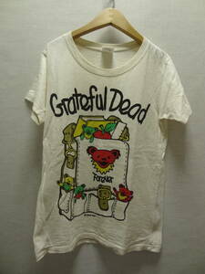 全国送料無料 グレイトフルデッド GRATEFUL DEAD レディース デッドベアープリント 半袖 オフホワイト色 Tシャツ Mサイズ