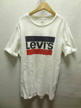 全国送料無料 リーバイス Levi's メンズ 白色 BIG ロゴ プリント 半袖Tシャツ Mサイズ_画像1
