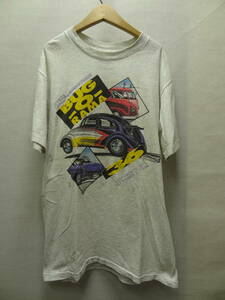 全国送料無料 アメリカ USA 古着 90s 空冷 VW ワーゲン ビートル バス タイプ Ⅲ メンズ 半袖プリントTシャツ Ｍ