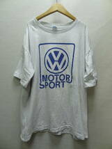 全国送料無料 アメリカ USA 古着 フォルクスワーゲン VW MOTOR SPORT メンズ 半袖ロゴプリント Tシャツ L _画像1