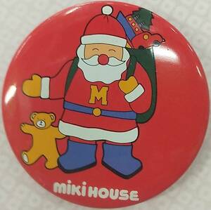 【サビあり】ミキハウス サンタクロース缶バッジ 直径約5cm【MIKIHOUSE.クリスマス】