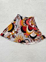 EMILIO PUCCI size40 イタリア製シルクスカート フレアスカート エミリオプッチ オレンジ ピンク_画像4