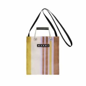 新品未使用　MARNI MARKET ストライプミニショルダーバッグ　レーズン