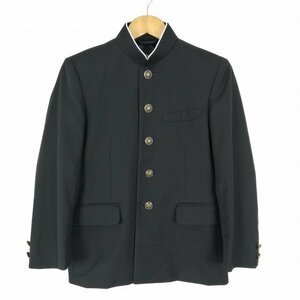 学生服 学ラン 150A 男子 上着 標準型学生服 ラウンドカラー カシドス 黒 中古 ランクB a3 JJ5101