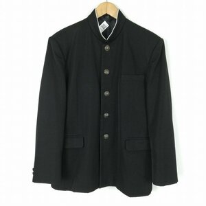 学生服 学ラン 170A 男子 トンボ 上着 ウール混 標準型学生服 ラウンドカラー カシドス 黒 中古 ランクC a3 JJ5140