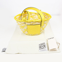 LOEWE ロエベ バスケットバッグ スモール (ヤシの葉&カーフ) LEMON イタリア正規品 A223S93X18 2889 新品_画像5