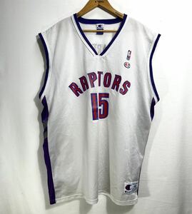 ■ 90s 90年代 ビンテージ Champion NBA Toronto Raptors CARTER バスケ ユニフォーム タンクトップ サイズ48 チャンピオン ラプターズ ■