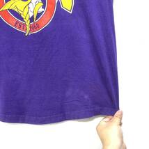 ■ 90s 90年代 ビンテージ USA製 TRENCH NFL ” VIKINGS ”バイキングス ロゴイラスト シングルステッチ Tシャツ サイズXL アメフト 観戦■_画像6