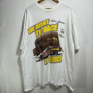 ■ CHASE NASCAR Dale Jarrett UPS WE WANT TO RACE THE TRUCK Tシャツ サイズXL 古着 デイル ジャレット レーシング モータースポーツ ■