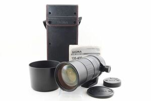 [Rank:AB] SIGMA APO 135-400mm F4.5-5.6 AF super seeing at distance zoom lens / Sigma SA mount for work properly accessory equipped super rare hard-to-find *1 #0653