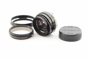 [Rank:B] Leica Leitz Canada Summilux 35mm F1.4 Black + 12504 Metal Food MF 大口径 単焦点 レンズ / ライカ ズミルックス M 完動 #0664