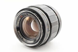 [Rank:B] Tokyo Kogaku Japan Topcor-S 5cm F2 MF 単焦点 標準 レンズ / 東京光学 トプコール Leica L39 Mount 完動 ※1 #4528