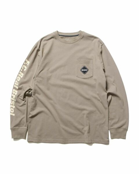 XL 新品 送料無料 FCRB 23AW AUTHENTIC L/S TEAM POCKET TEE BEIGE SOPH SOPHNET F.C.R.B. ブリストル BRISTOL F.C.Real Bristol ロンT