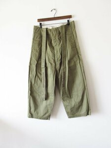 美品 2020 NO CONTROL AIR FIRMUM / フィルマム A0_FR074PF FTMPT XS OLIVE * サスペンダー ワイドパンツ