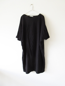 2019 evam eva / エヴァムエヴァ E193T084 cotton one-piece BLACK * コットン ワンピース ドレス ブラウス シャツ