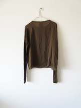 2018AW KristenseN DU NORD / クリステンセン ドゥ ノルド Q-343 silk tops 2 KHAKI * シルクシフォン ブラウス シャツ プルオーバー_画像2