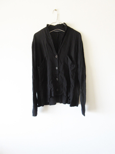 美品 TRANSIT PAR SUCH / トランジット パーサッチ rayon wool stretch cardigan 2 BLACK * カーディガン レディース シャツ ブラウス