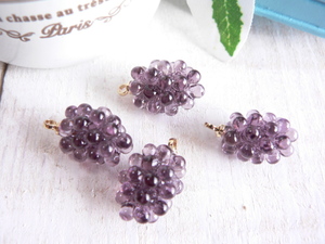  charm grape grape D ( #1860) 4 piece solid charm handicrafts parts handmade materials 