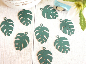  charm monstera . flower 6 piece insertion small handicrafts parts handmade materials #898