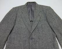 V-Luck ハリスツイード ウール テーラードジャケット グレー AB5 ブレザー HARRIS TWEED_画像3