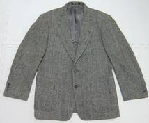 V-Luck ハリスツイード ウール テーラードジャケット グレー AB5 ブレザー HARRIS TWEED_画像1