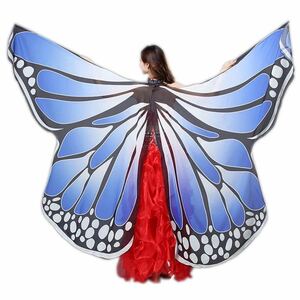 ベリーダンスイシスウィング非常に美しい蝶の羽イシスの羽、多くのベリーダンスパフォーマンス用のスティック付き大人サイズ