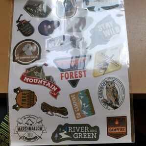 アウトドアモチーフステッカー