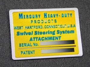 送料￥140【MERCURY・マーキュリー】※《メタルマグネット・HEAVY-DUTY ／イエロー》　アメリカン雑貨　ヴィンテージ　