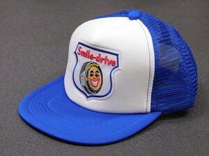  postage \350{ racing mesh cap / YOKOHAMA TIRE}* American Casual motor enterprise pattern embroidery Yokohama Tire blue × white 