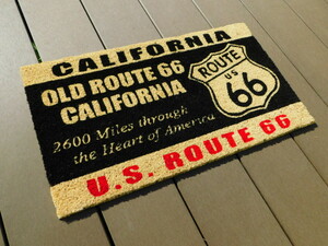 在庫処分します！【アメリカン コイヤーマット】※《ROUTE66・カルフォルニア》玄関マット　アメリカン雑貨