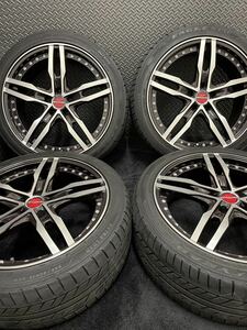 245/40R19 EAGLE LS EXE 20年製 SHALLEN 19インチ 8J＋38 114.3 5H 夏タイヤ 4本 シャレン アルファード ヴェルファイア (7-B251)