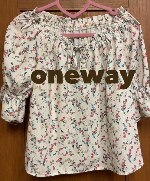 oneway 花柄ブラウス