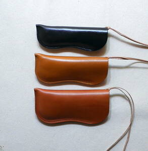  simple glasses case 3 size hand made leather 