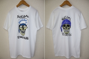 00s■SUICIDAL TENDENCIES スイサイダル テンデンシーズ Tシャツ■ホワイト 白 S Hanes■スーサイダル バンド バンT ビンテージ 90s cd