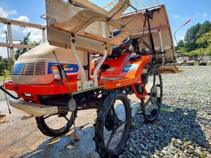 実動 クボタ SPK45 田植機 苗用 4条植 ガソリン ロータリー式 田植え機 乗用 丸山 イノベーター田植機専用散粒機 除草剤 付 岡山発